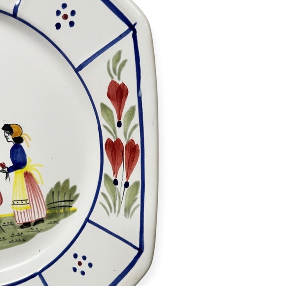 RARE Quimper 1981 Christmas Noel Plate - Picture 7 of 9